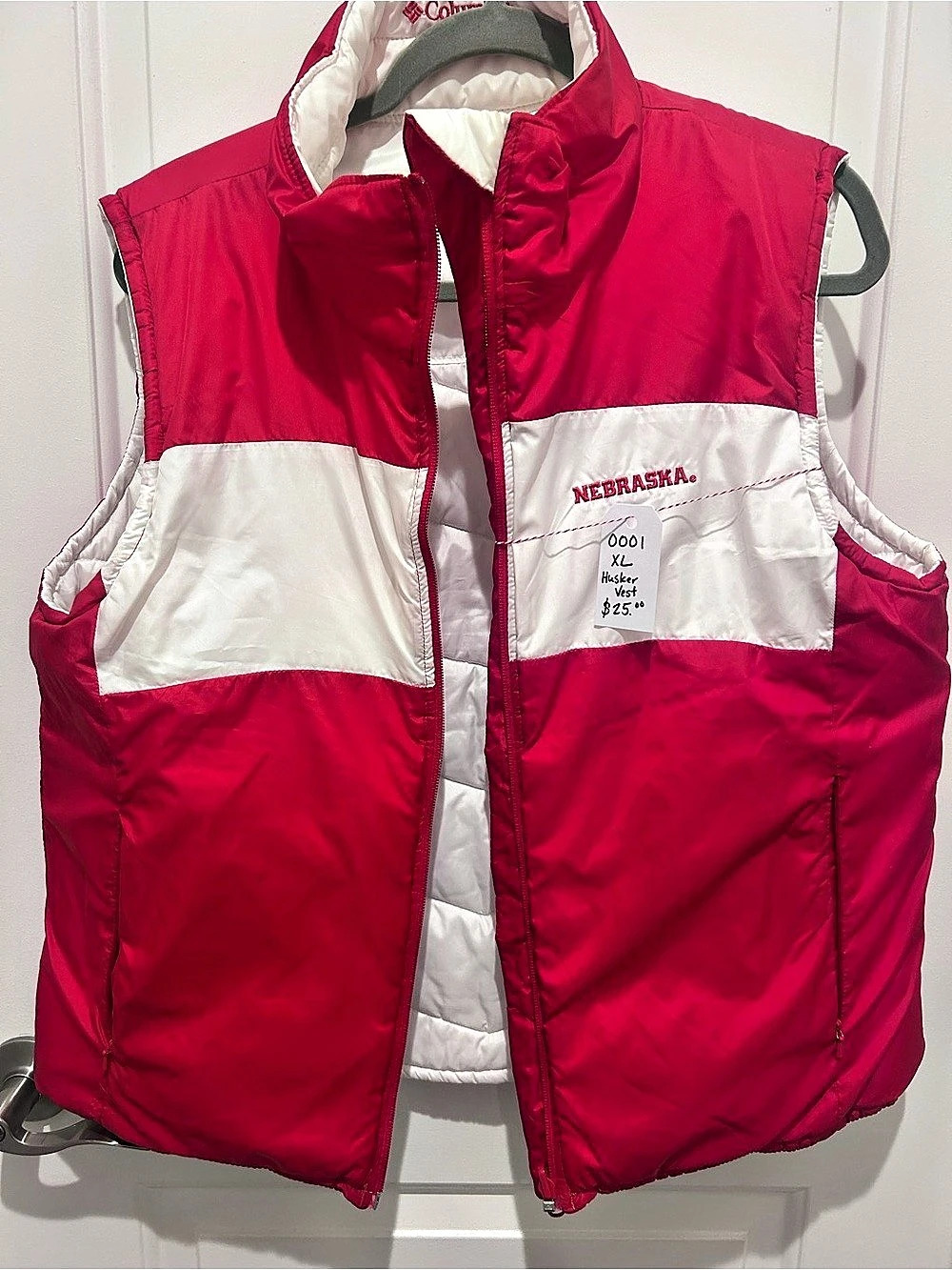 Columbia Nebraska Cornhuskers Reversible Puffer Vest XL